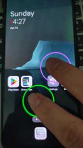 Show taps : on any screen 1